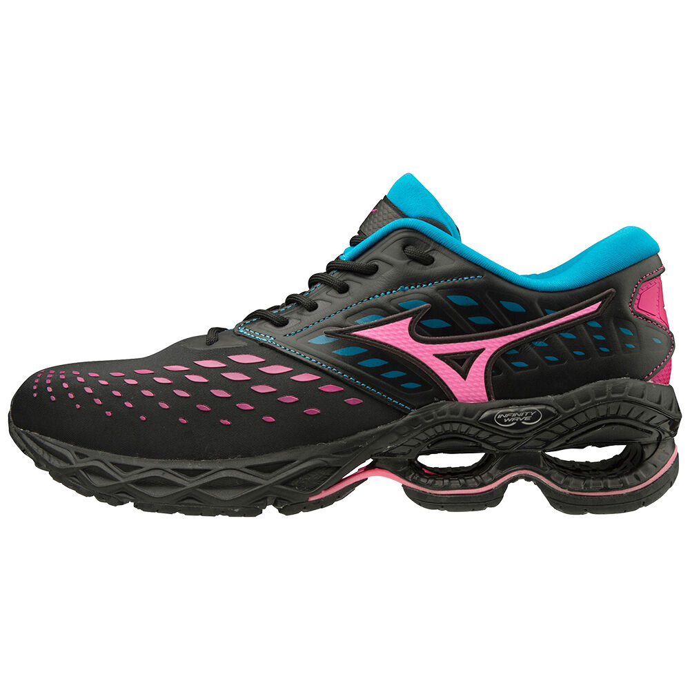 Deportivas Mizuno Wave Creation LS Hombre Negras/Rosas/Azules Ofertas EULX-26407